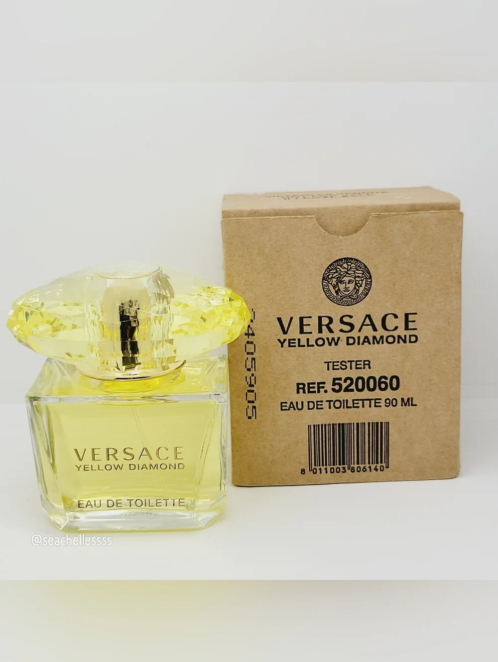 Versace Yellow Diamond TESTER Eau de Toilette 90 ML 3.0 FL OZ TESTER BOX SEE PIC - Picture 2 of 6